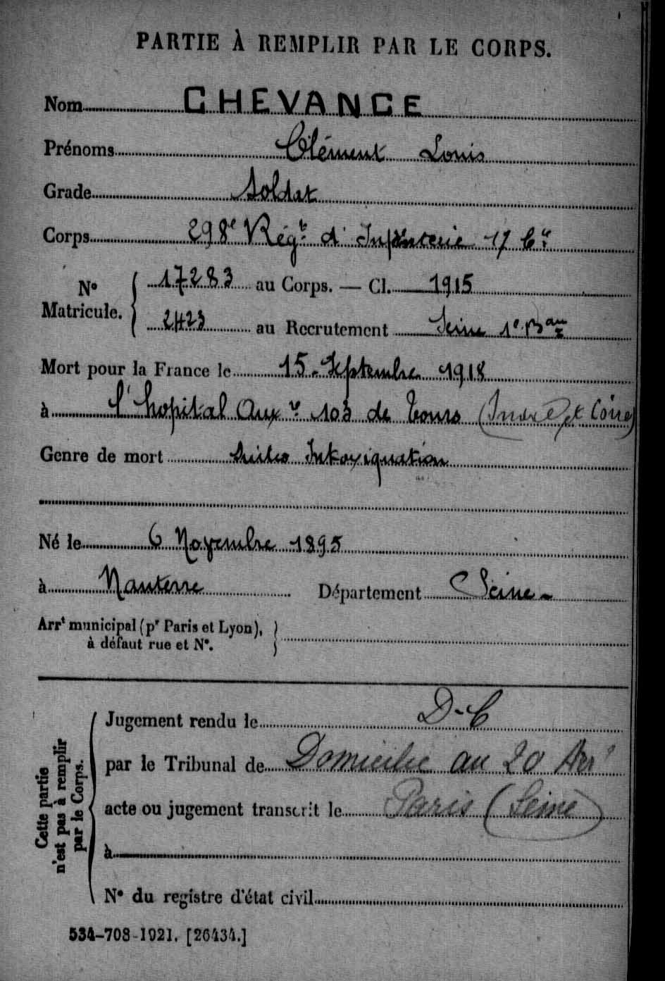 Clément Louis CHEVANCE