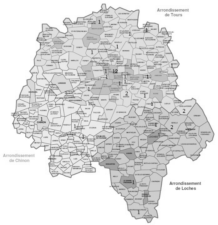 Origine des soldats d'Indre et Loire